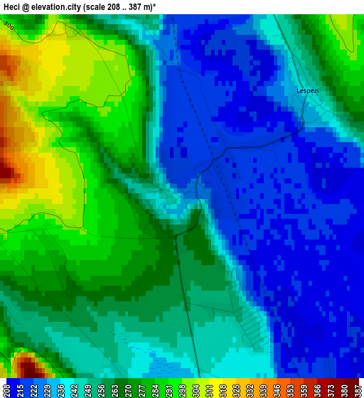 Heci elevation map