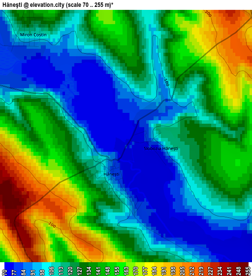 Hăneşti elevation map