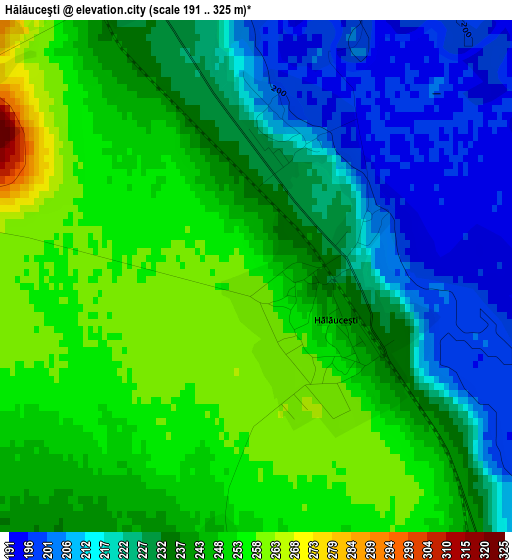 Hălăuceşti elevation map