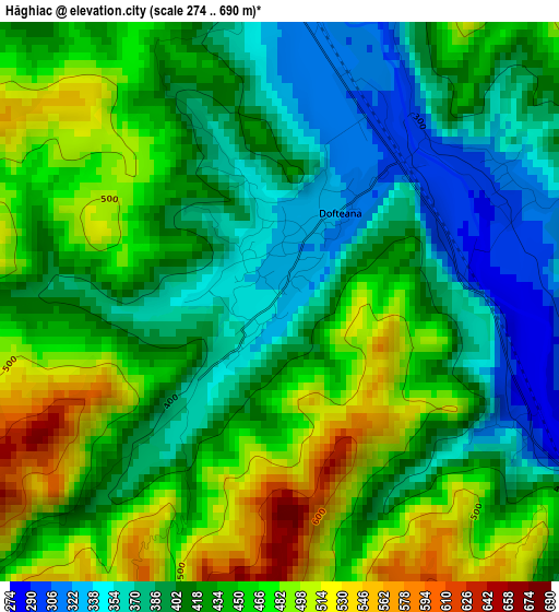 Hăghiac elevation map