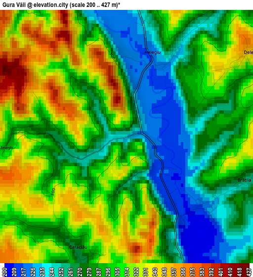 Gura Văii elevation map