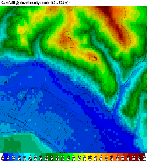 Gura Văii elevation map