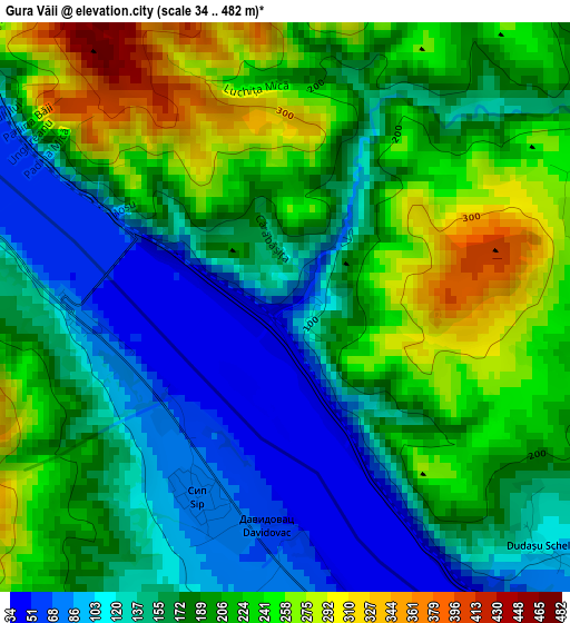 Gura Văii elevation map