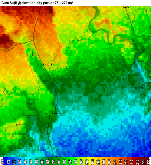 Gura Şuţii elevation map