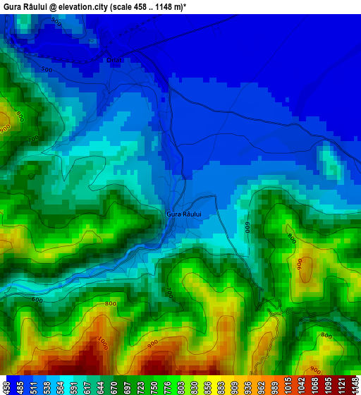 Gura Râului elevation map