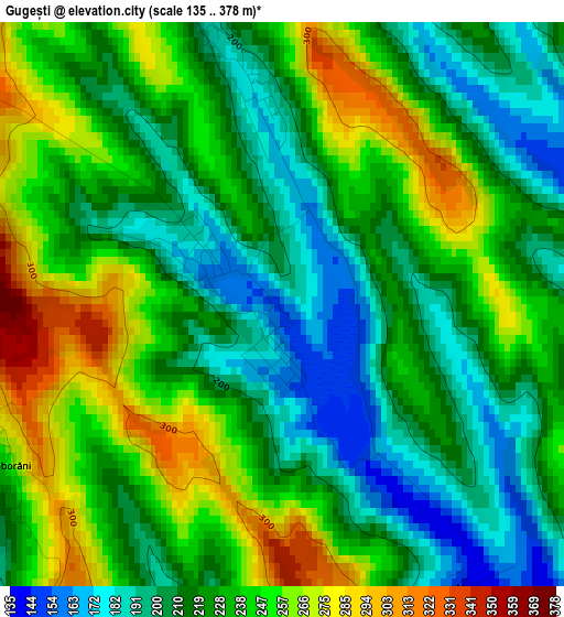 Gugești elevation map