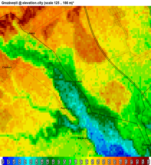 Grozăvești elevation map