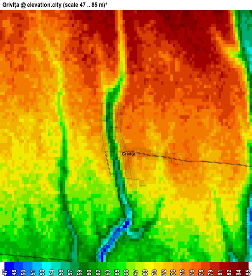 Griviţa elevation map