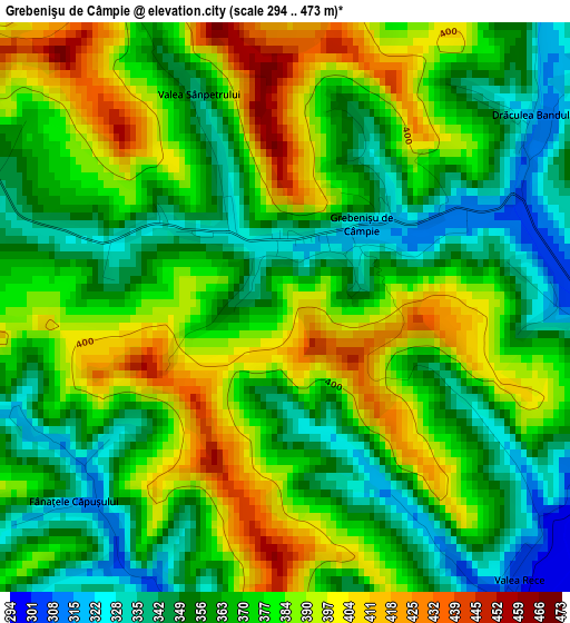 Grebenişu de Câmpie elevation map