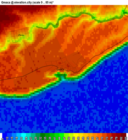 Greaca elevation map