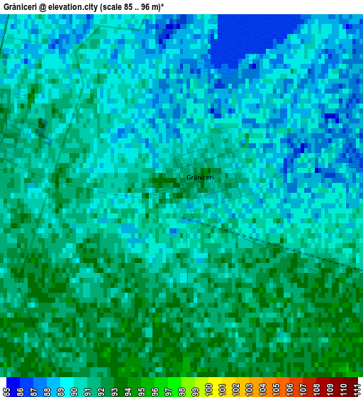 Grăniceri elevation map