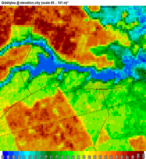 Grădiştea elevation map