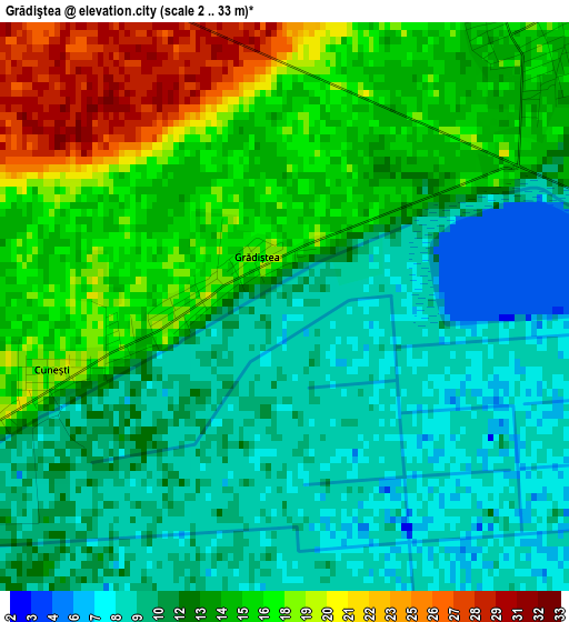 Grădiştea elevation map