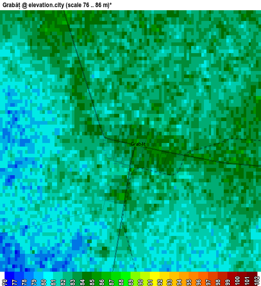 Grabăț elevation map