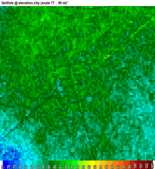 Gottlob elevation map