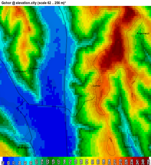 Gohor elevation map