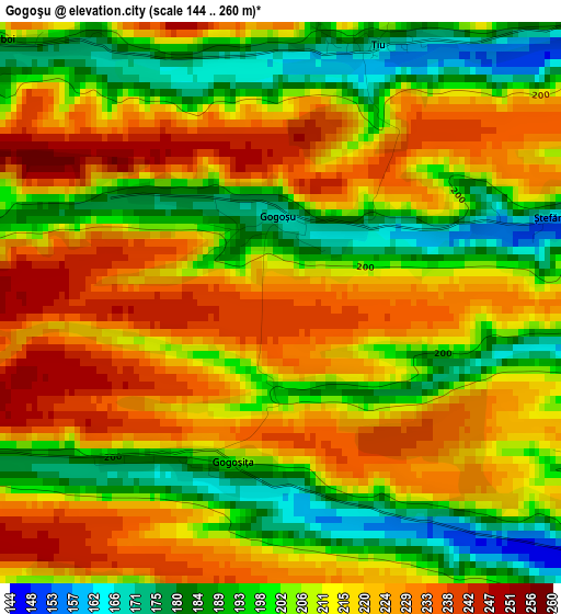 Gogoşu elevation map