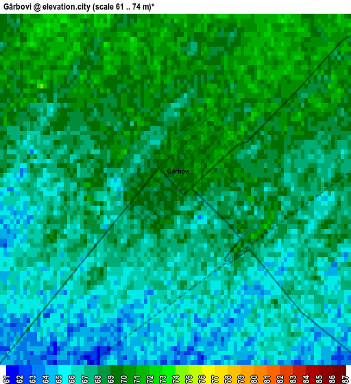 Gârbovi elevation map