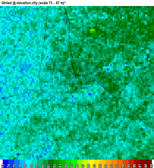 Ghilad elevation map