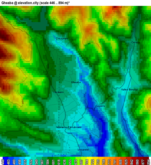 Gheaba elevation map