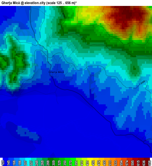 Gherţa Mică elevation map