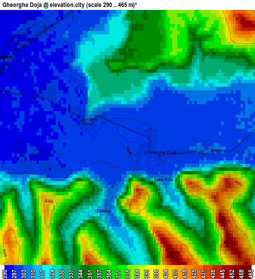 Gheorghe Doja elevation map