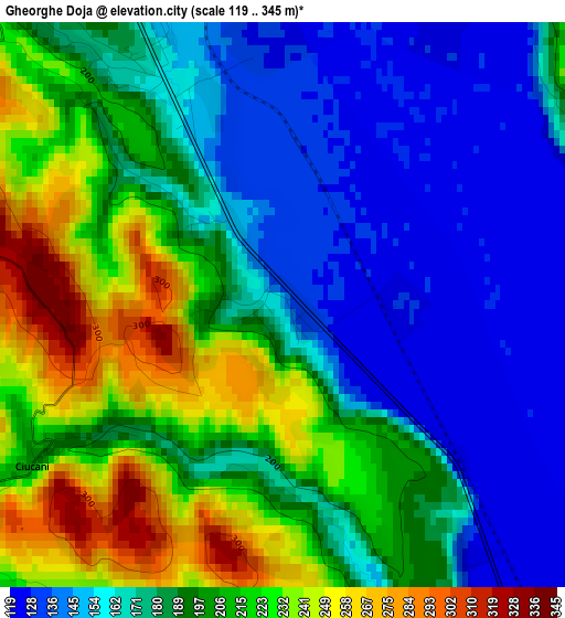 Gheorghe Doja elevation map