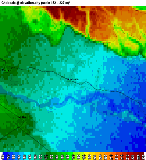 Gheboaia elevation map