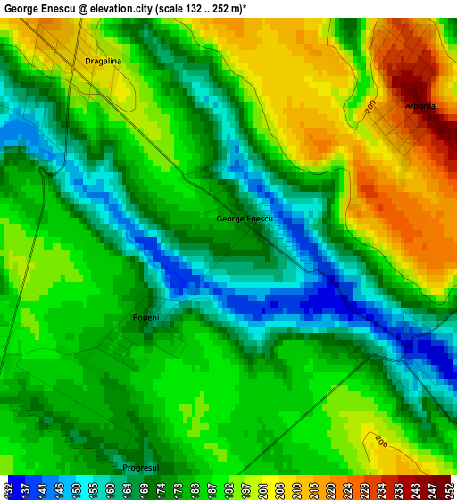 George Enescu elevation map