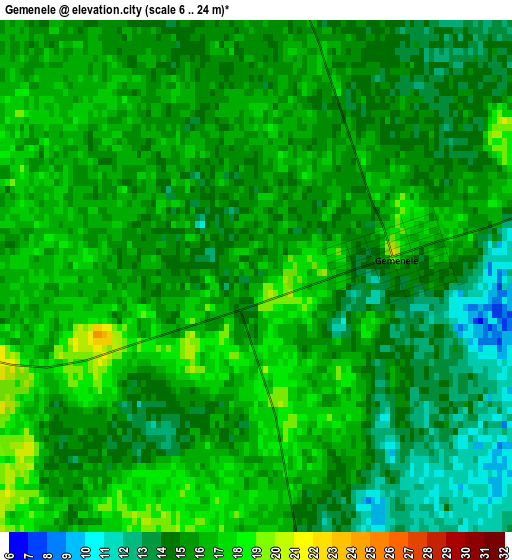 Gemenele elevation map