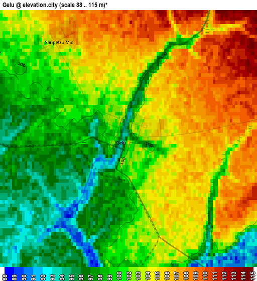 Gelu elevation map