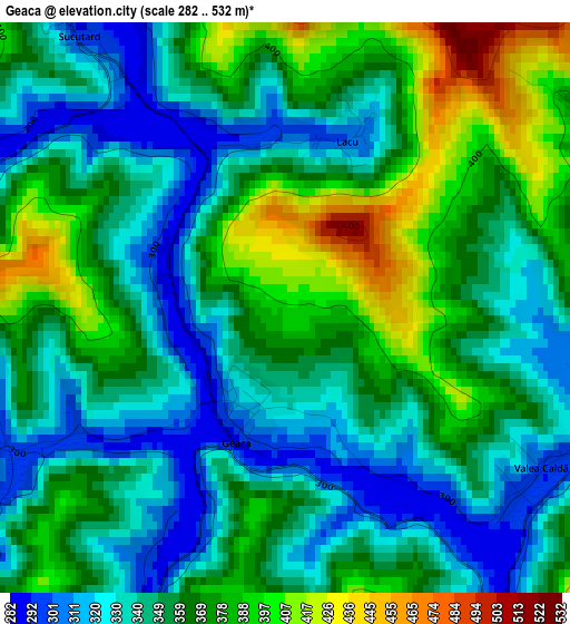 Geaca elevation map