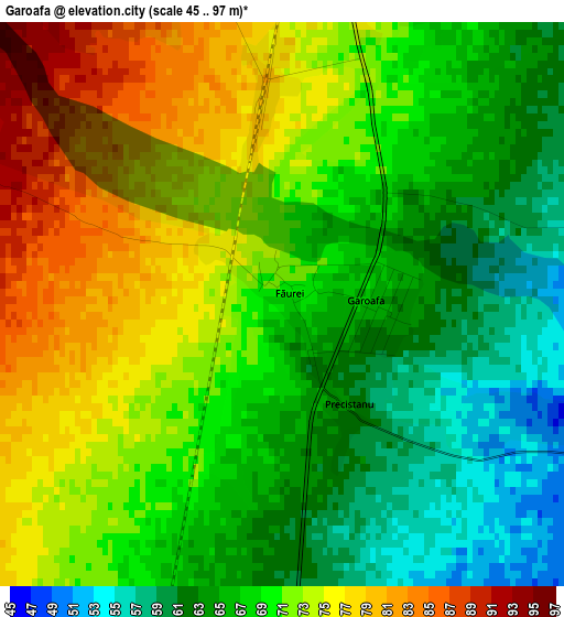 Garoafa elevation map