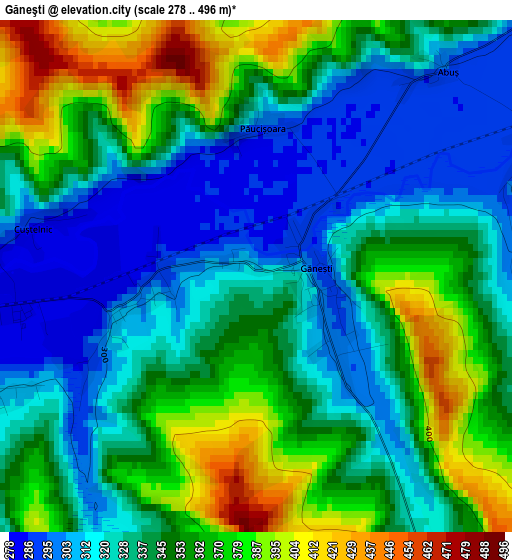 Găneşti elevation map