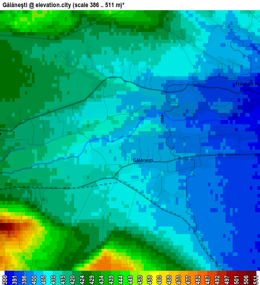 Gălăneşti elevation map