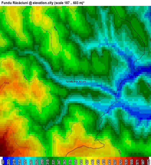 Fundu Răcăciuni elevation map