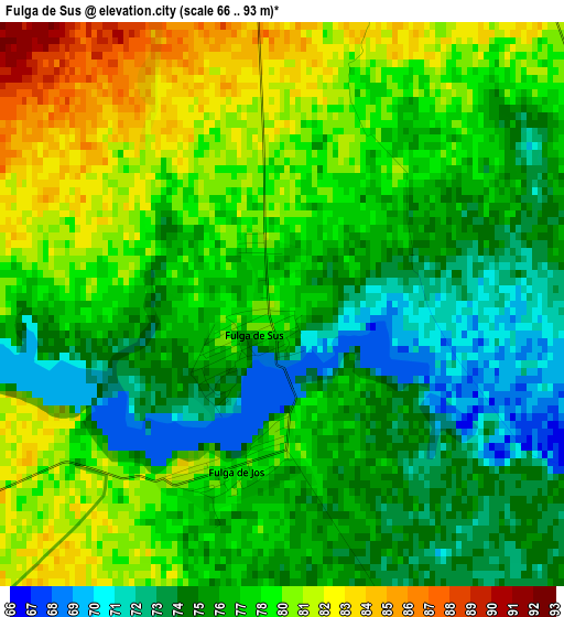 Fulga de Sus elevation map