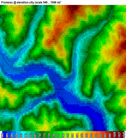 Frumosu elevation map