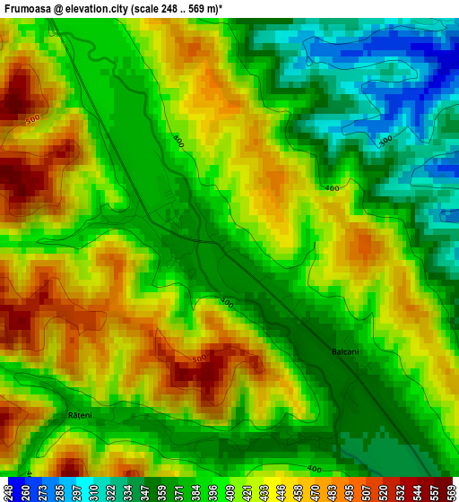 Frumoasa elevation map