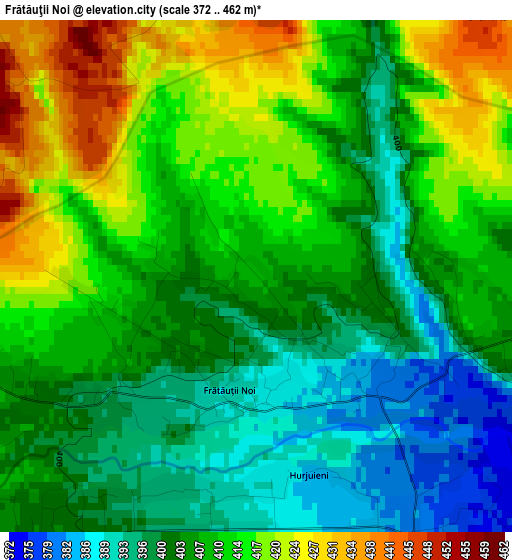 Frătăuţii Noi elevation map