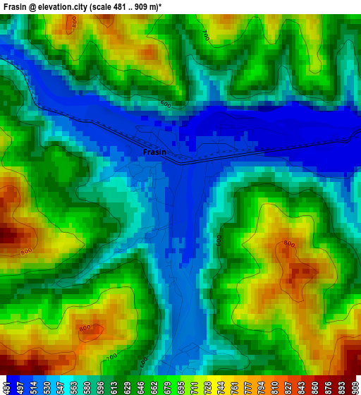 Frasin elevation map