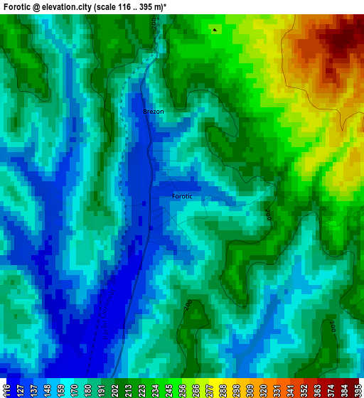 Forotic elevation map