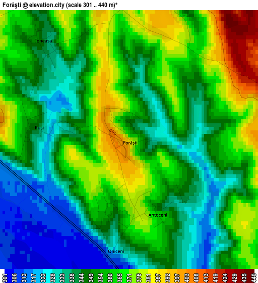 Forăşti elevation map