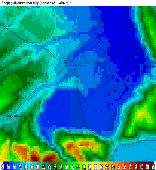 Foglaş elevation map