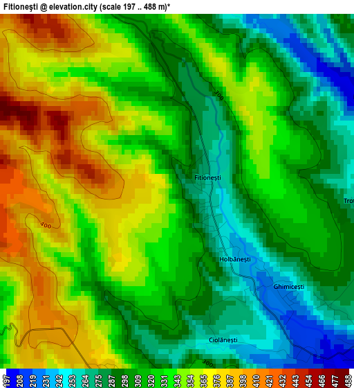 Fitioneşti elevation map