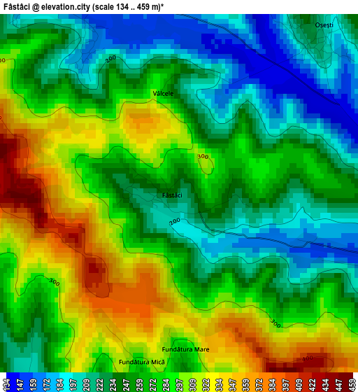 Fâstâci elevation map