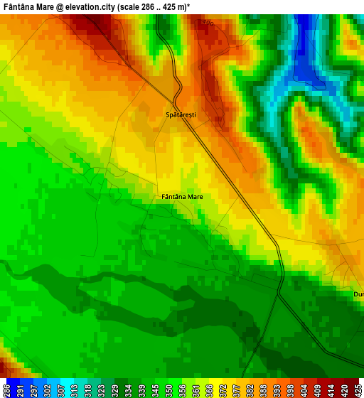 Fântâna Mare elevation map