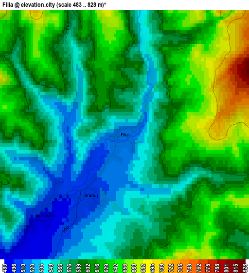 Filia elevation map