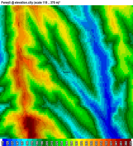 Ferești elevation map