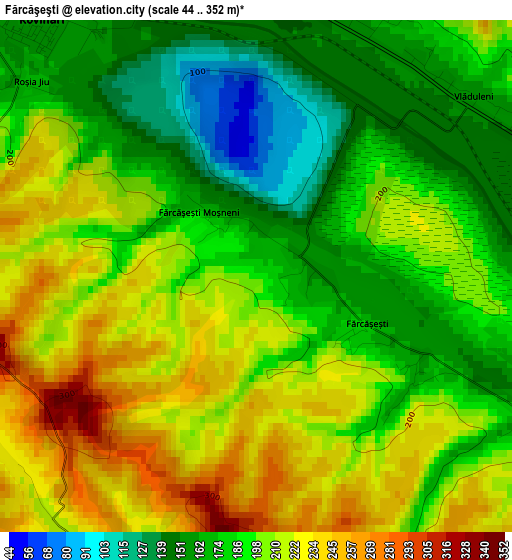 Fărcăşeşti elevation map